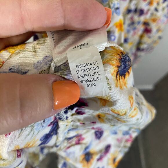 Old Navy Colorful Sunflower Ruffled Tiered Cami Sundress with Pockets  Sz L - Picture 14 of 15